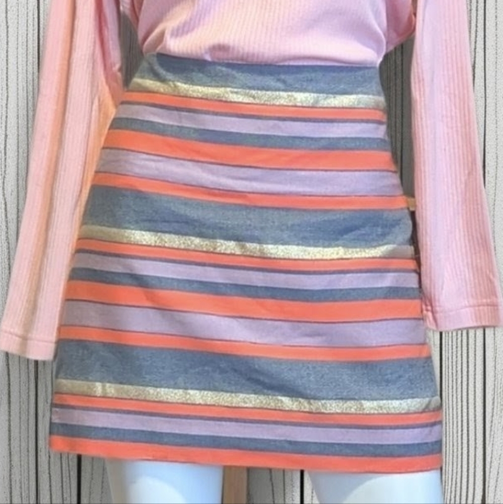 J. Crew Multicolor Striped Mini Skirt